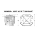 RIGID Industries Radiance Scene  RGBW  Flush Mount  Pair 682153