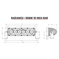 RIGID Industries Radiance  10 Light Bar  RGBW 210053