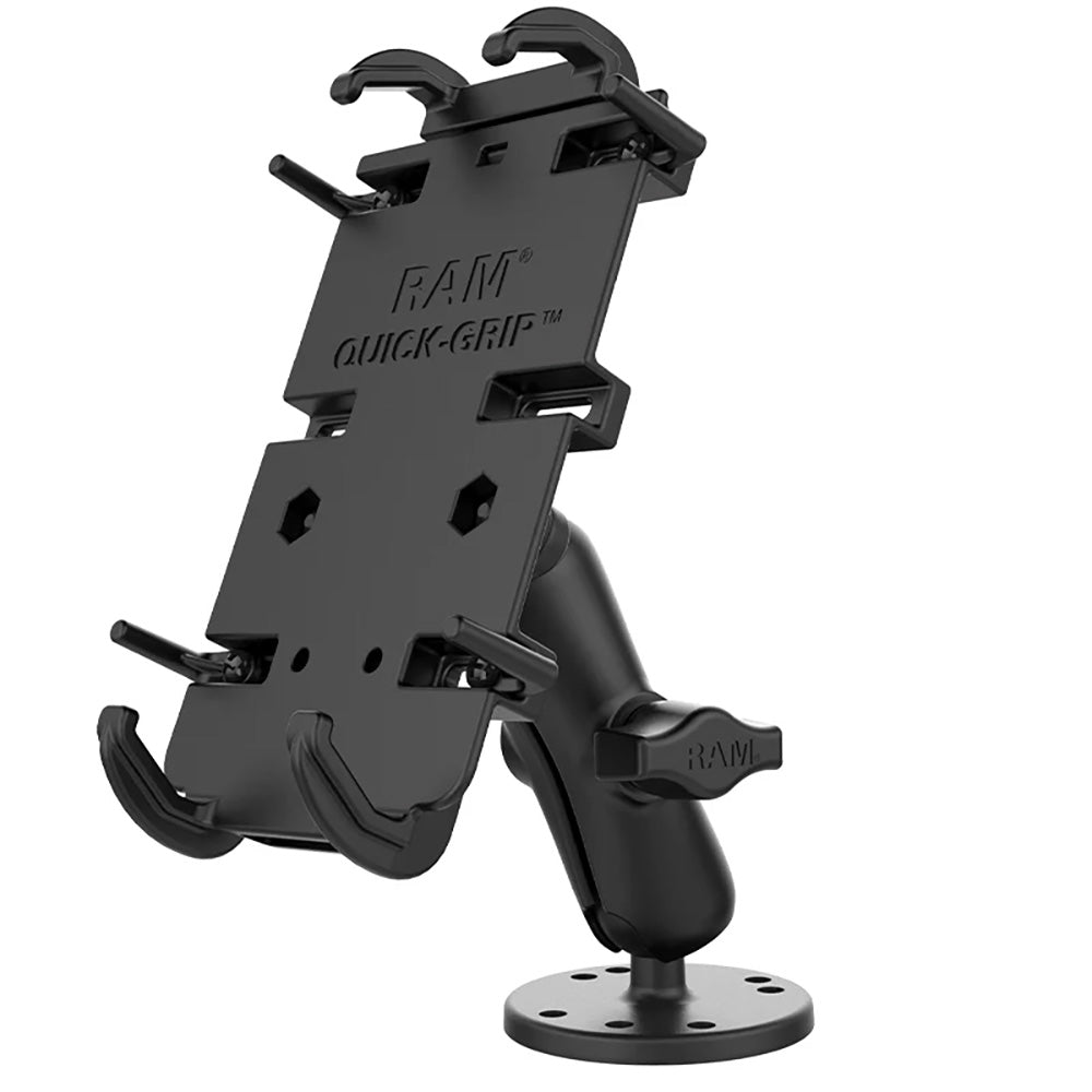 RAM Mount RAM QuickGrip XL SpringLoaded Phone Mount wDrillDown Base RAMB138PD4U