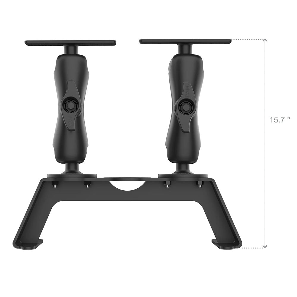 RAM Mount RAM Fishfinder Deck Kit wDual Marine Electronic Mount RAMFF1D1152
