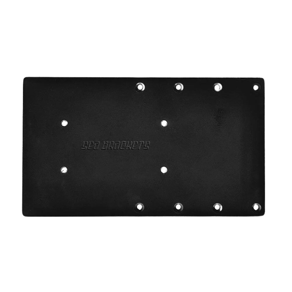Sea Brackets 14 Straight Trolling Motor Plate fGarmin Kraken  Black SEA2312BLK