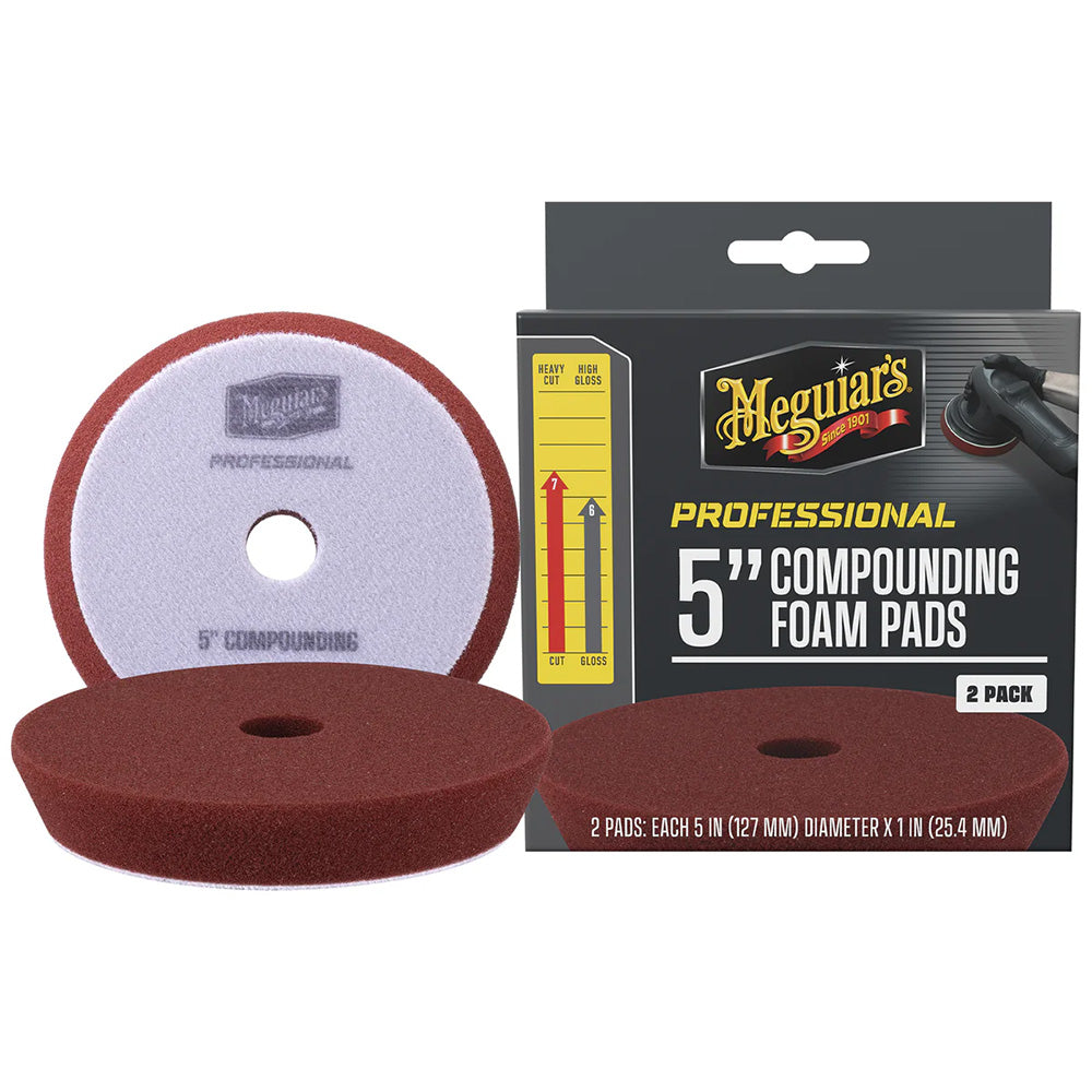 Meguiars Professional 5 Compounding Foam Pads 2Pack M5CFP2