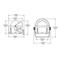 Ritchie HB741 Helmsman Compass  Bracket Mount  Black HB741