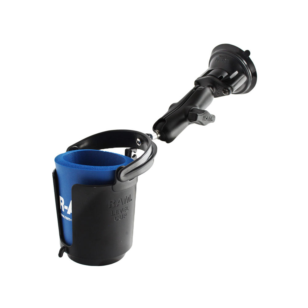 RAM Mount Drink Cup Holder wSuction Base RAMB132SU