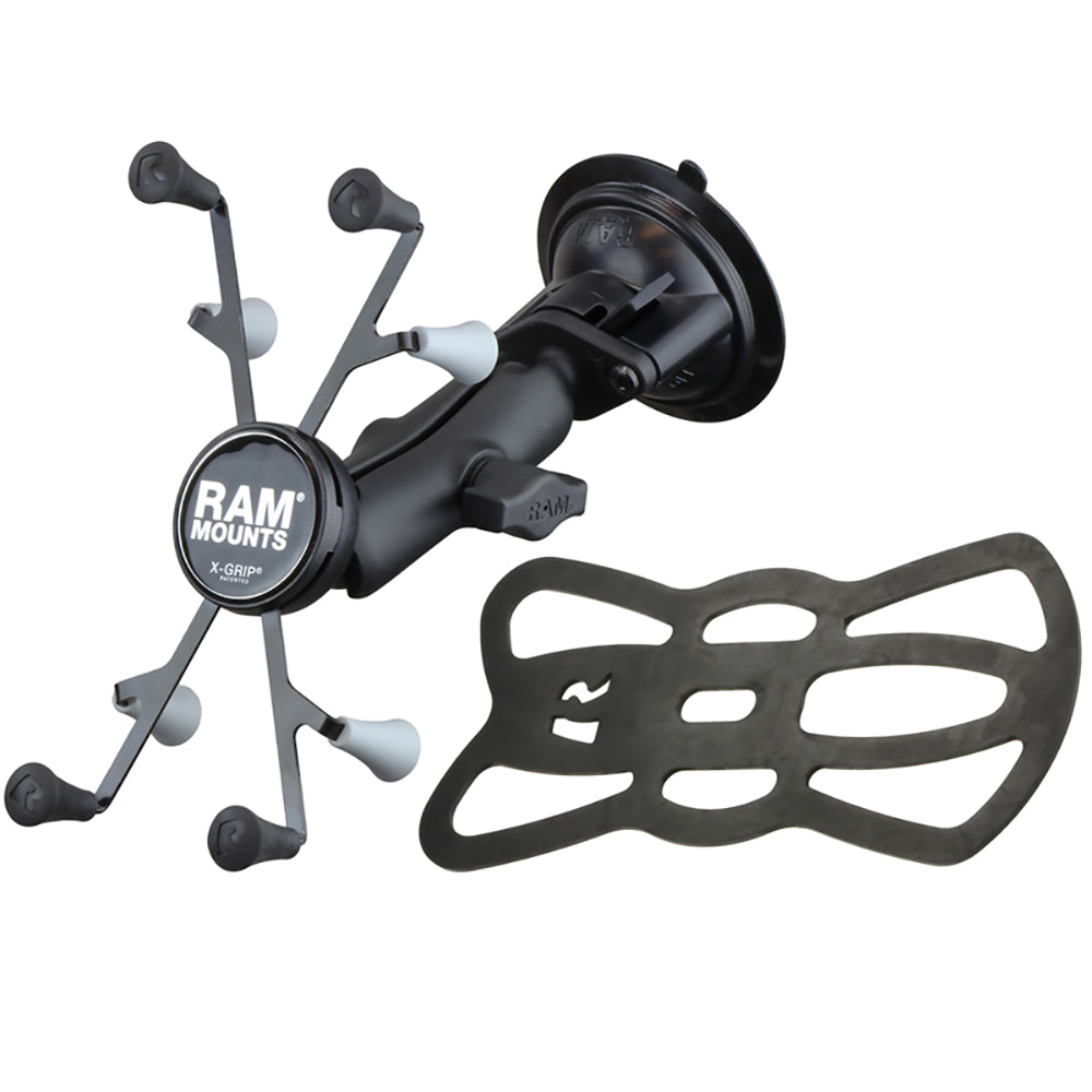 RAM Mount Twist Lock Suction Cup Base wUniversal XGrip II RAMB166UN8U