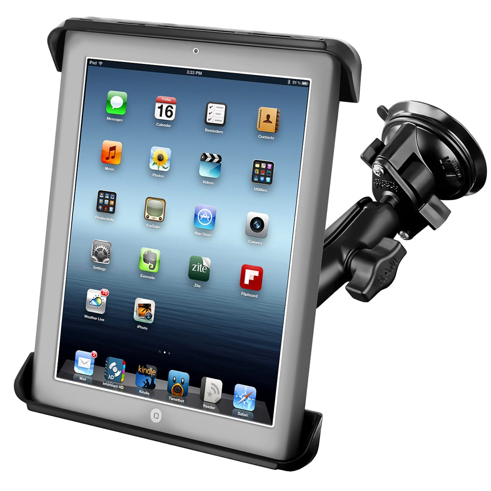 RAM Mount TabTite iPad  HP TouchPad Cradle Twist Lock Suction Cup Mount RAMB166TAB3U