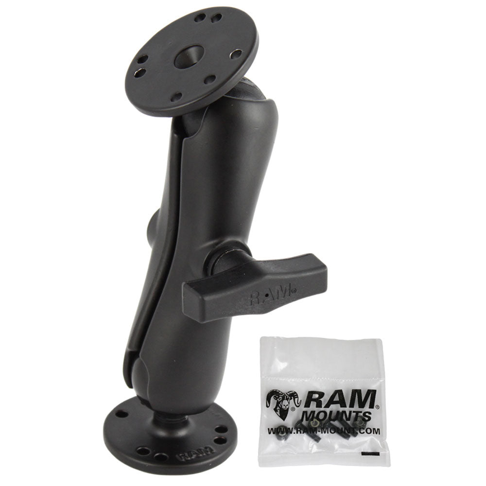 RAM Mount 15 Double Ball Mount with Hardware for Garmin Striker  More RAM101G4