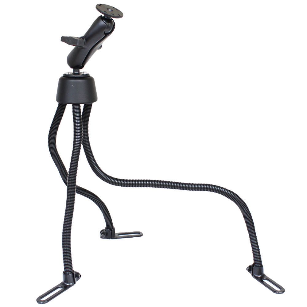 RAM Mount POD III Universal NoDrill Mount wDouble Socket Arm  2 25 Round Bases  AMPs Pattern RAM3163202U