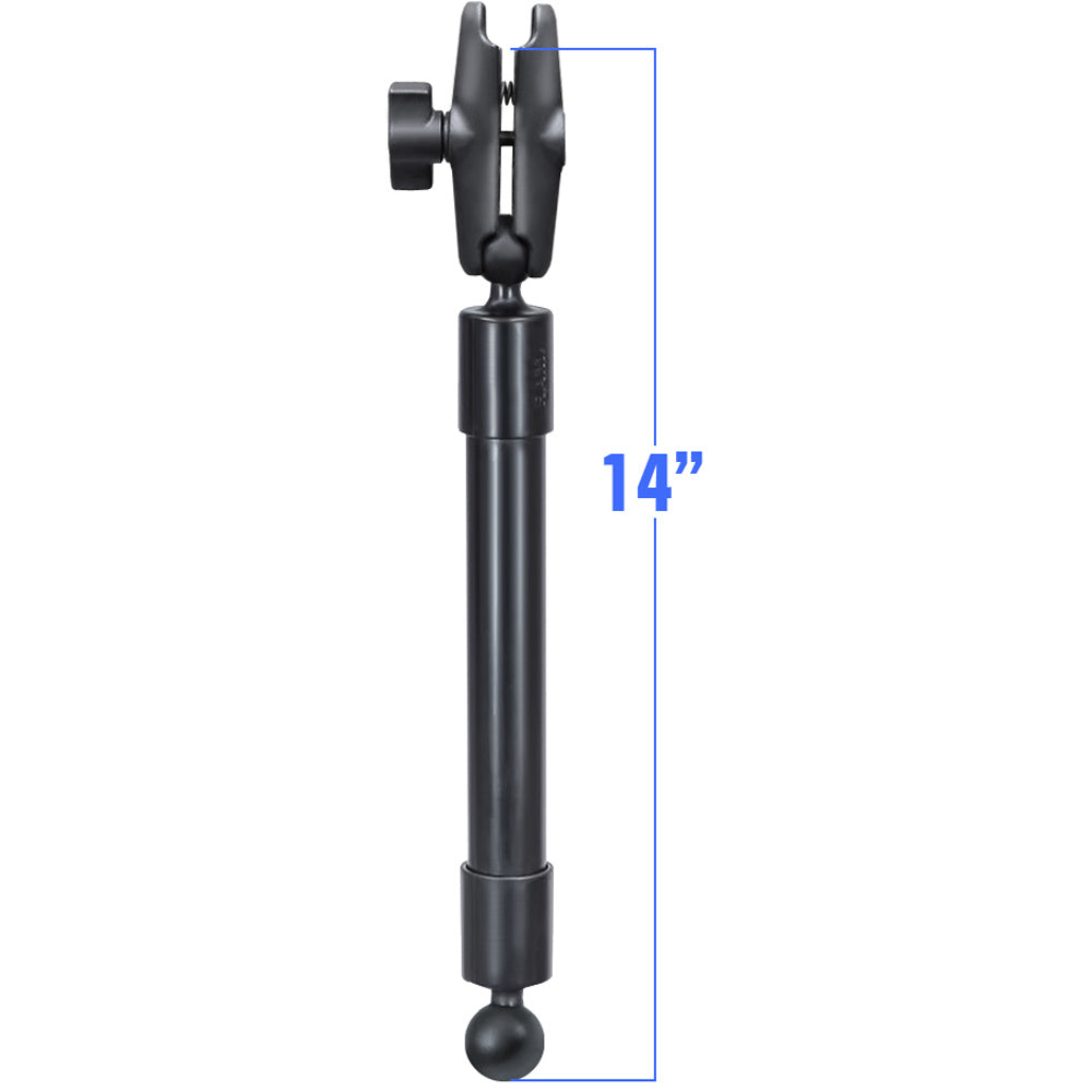 RAM Mount 14 Long Extension Pole w2 1 Ball Ends and Double Socket Arm RAPBB23014201U
