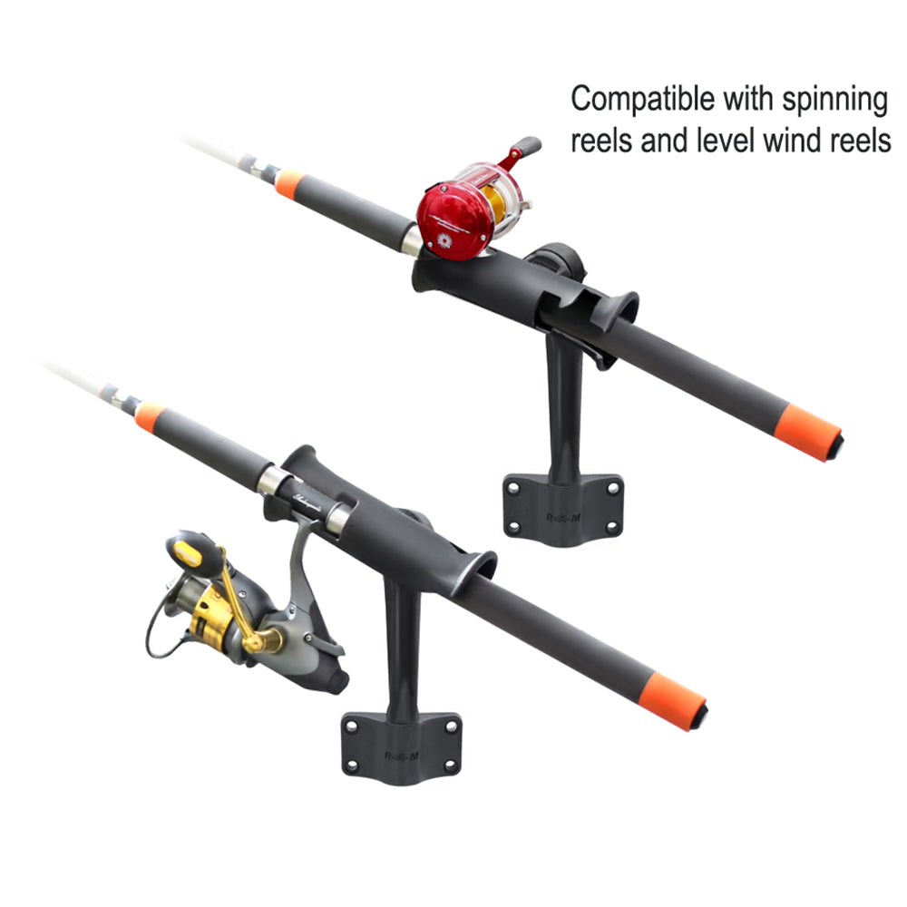 RAM Mount RAM Tube Jr Fishing Rod Holder wStandard 6 Length Post Spline  Bulkhead Mounting Base RAP390BU