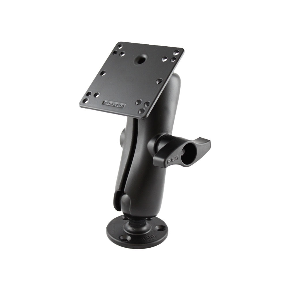 RAM Mount 475 Square Base VESA 75mm  100mm Hole Patterns wSurface Mount  225 Rubber Ball D Size RAMD101U246