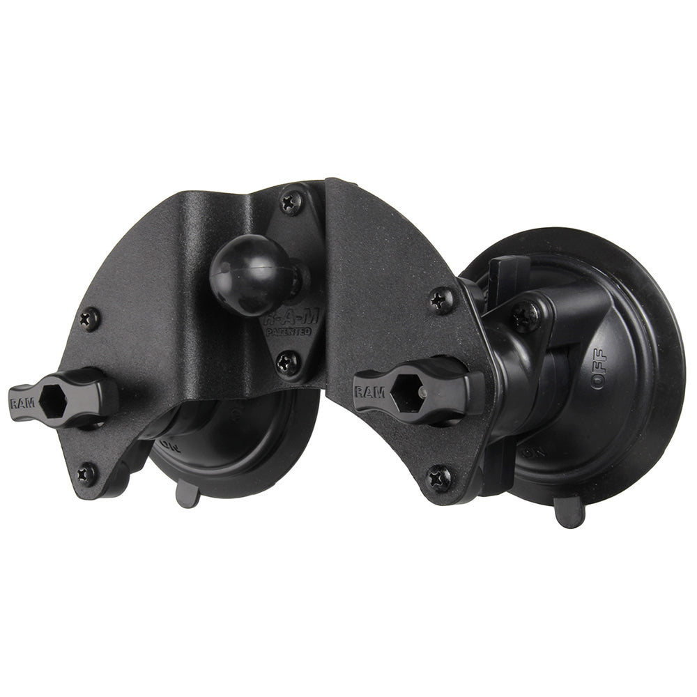 RAM Mount Dual Articulating Suction Cup Base w1 Ball Base RAMB189BPIV1U