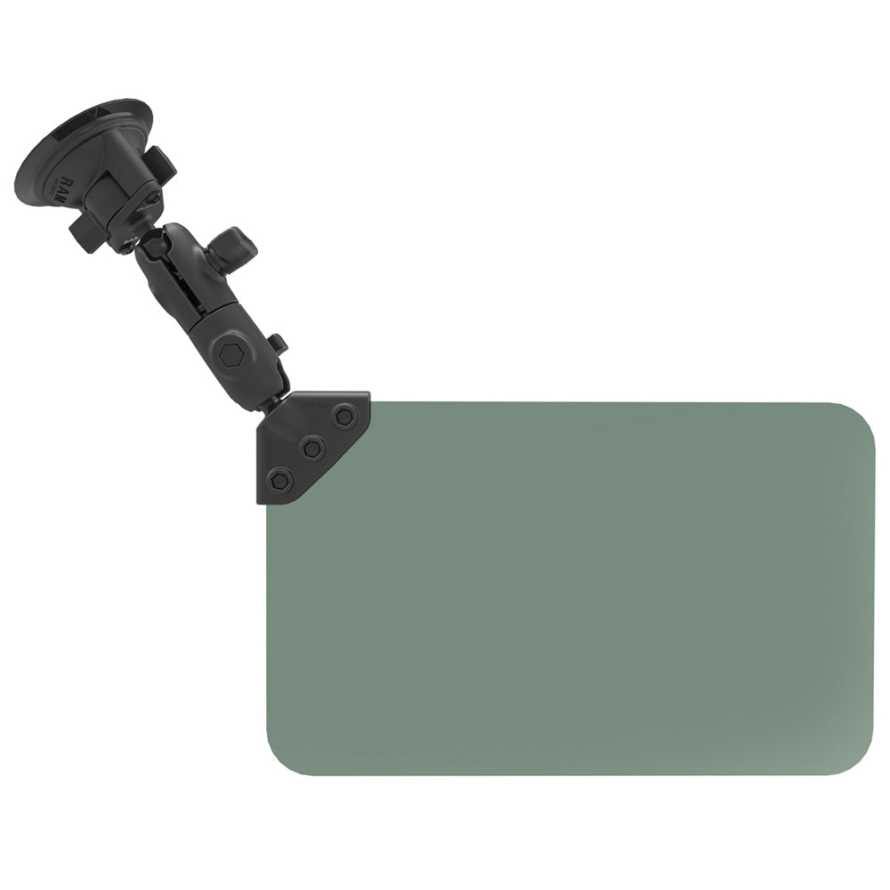 RAM Mount Suction Cup Mount wDark Green Sun Visor  50 Tint RAMB166326VISG1U