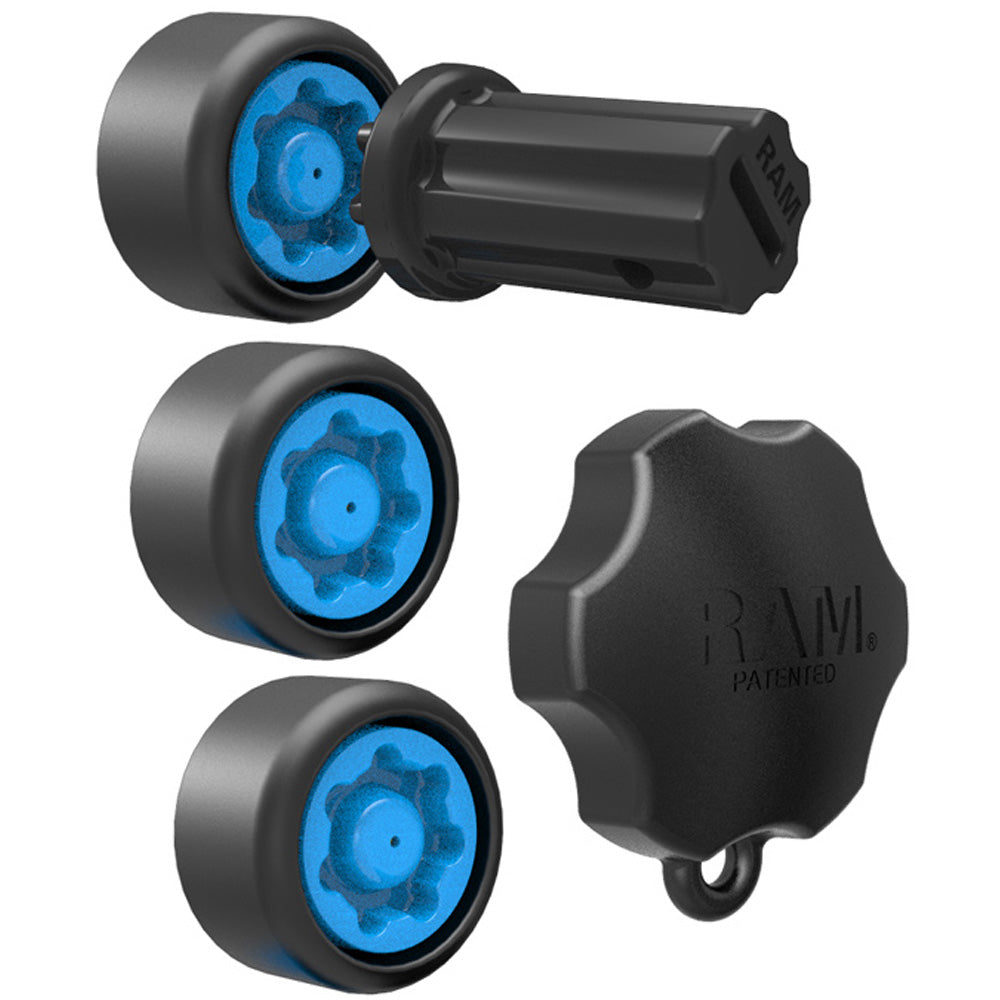 RAM Mount PinLock Security Kit fSingle Swing Arm and Gimbal Mount RAPSKNOBG109