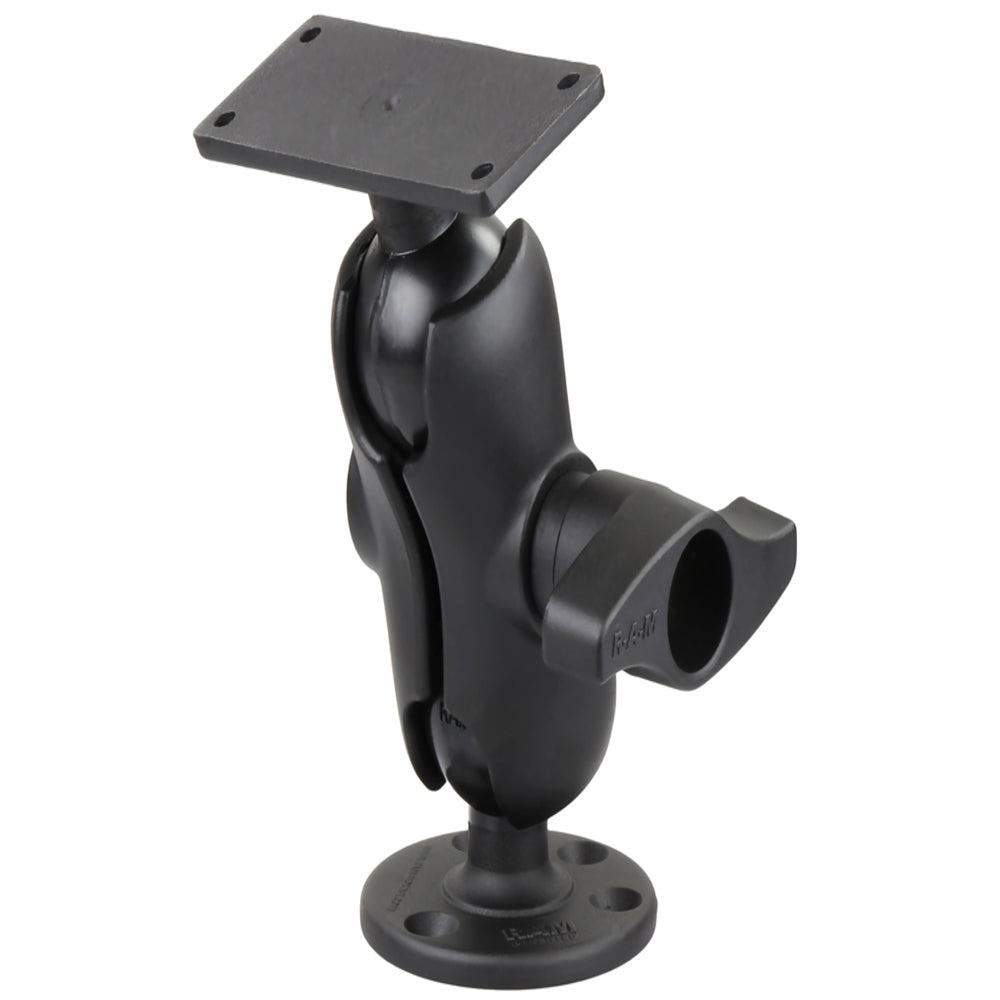 RAM Mount 225 Ball Mount w368 Round Base  2 x 5 Rectangular Base fHumminbird HELIX 9 10  12 RAMD20225C202U