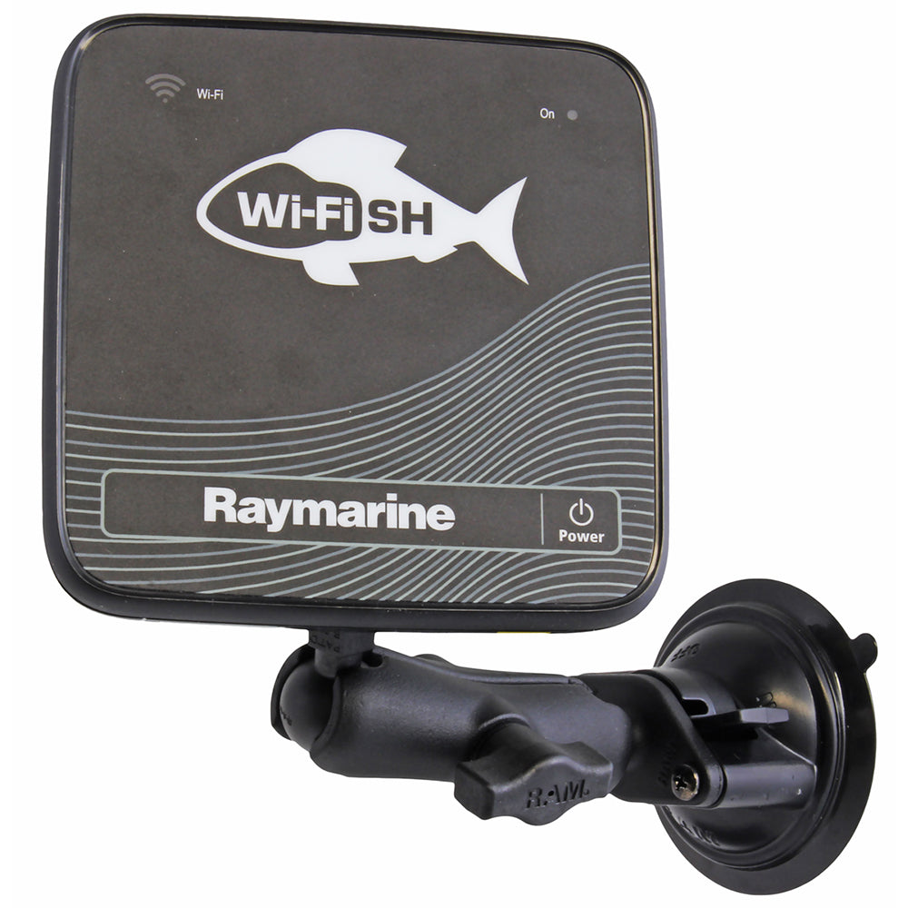 RAM Mount Suction Cup Mount w1 Ball including M6 X 30 SS HEX Head Bolt fRaymarine Dragonfly45  WiFish Devices