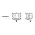 RIGID Industries DSS PRO Flood LED Surface Mount  Pair  White 862113