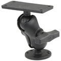 RAM Mount 15 Ball Mount w25 Round Base Short Arm  2 x 4 Plate fHumminbird Helix 7 Only RAM20224B202U