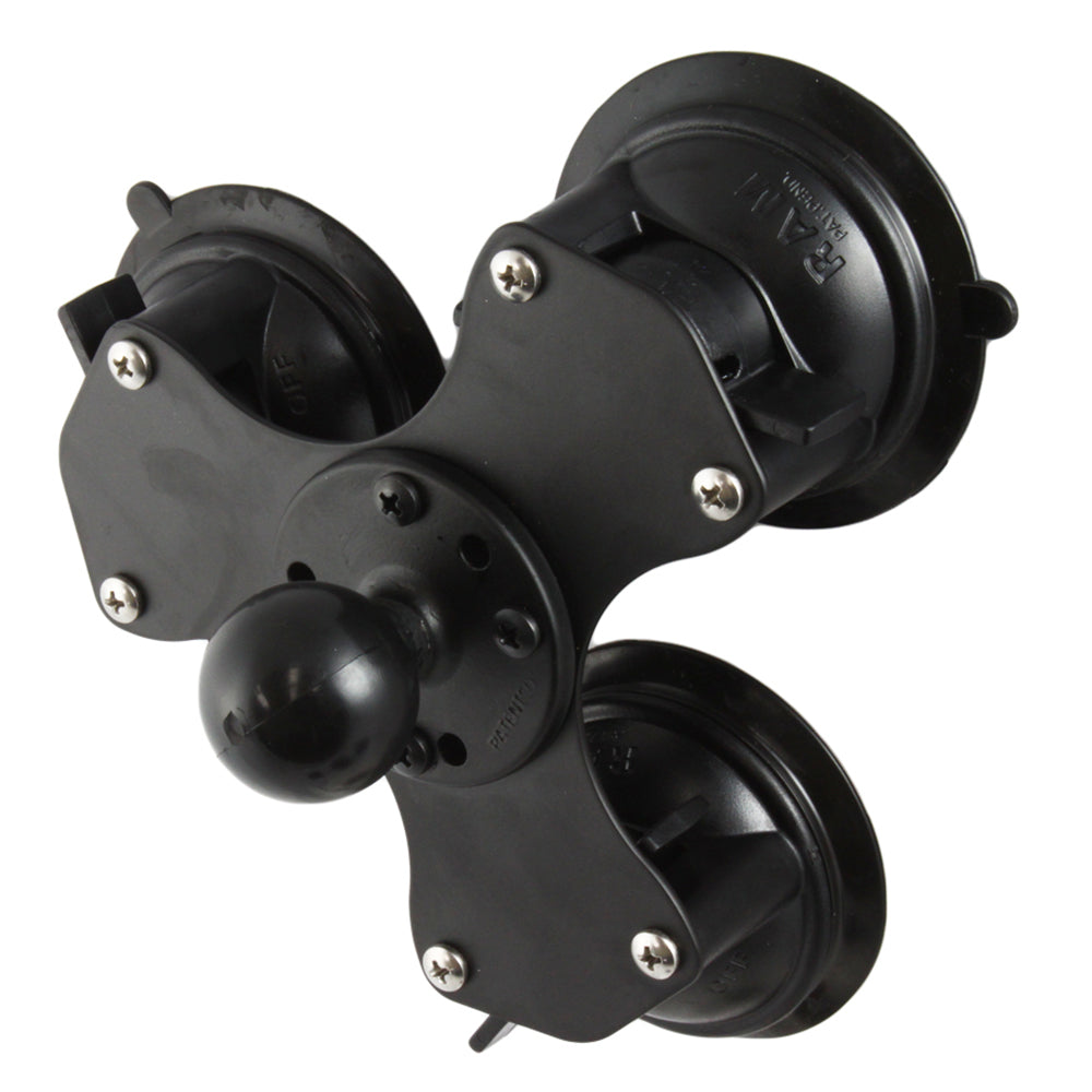 RAM Mount Triple Suction Cup Base w15 Ball RAM2243U