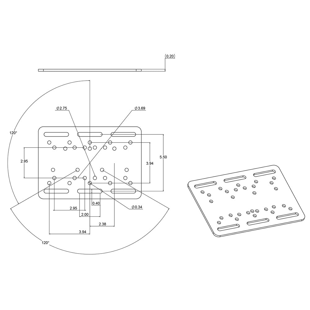 RAM Mount Forklift Overhead Guard Plate RAM335