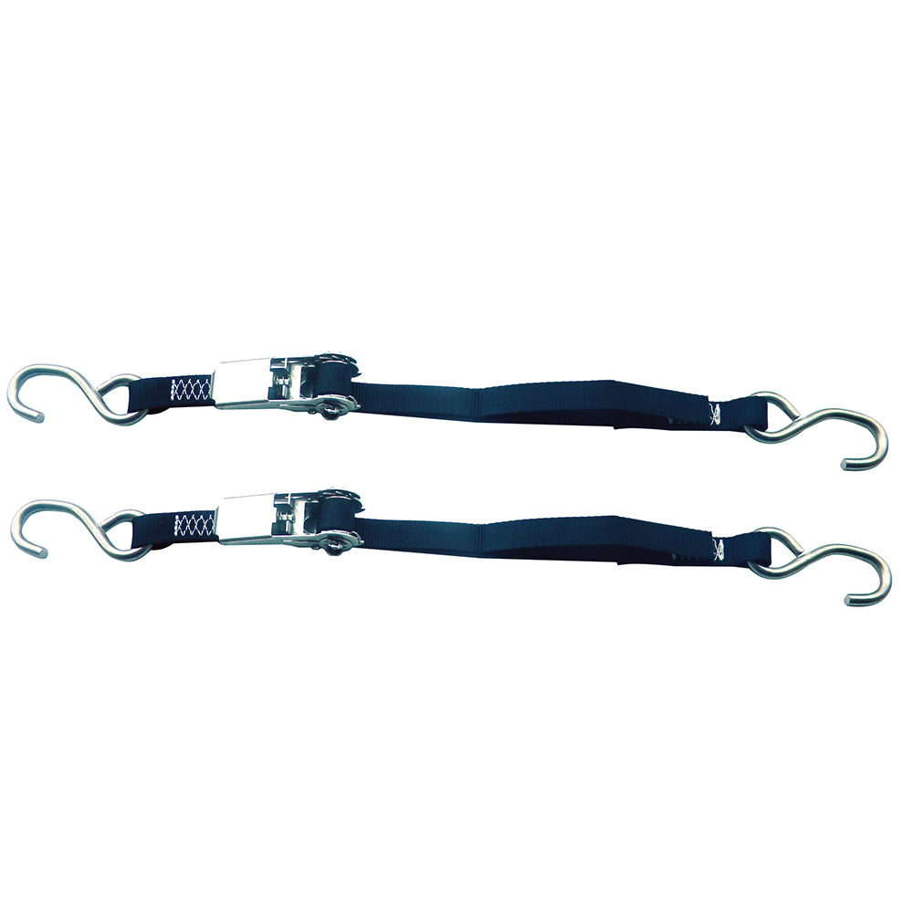 Rod Saver Stainless Steel Ratchet TieDown  1 x 3  Pair SSRTD3
