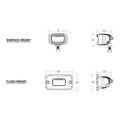 RIGID Industries SRM Series Pro Diffused Flush Mount  Black 922513
