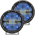 RIGID Industries 360Series 6 LED OffRoad Fog Light Spot Beam wBlue Backlight  Black Housing 36202