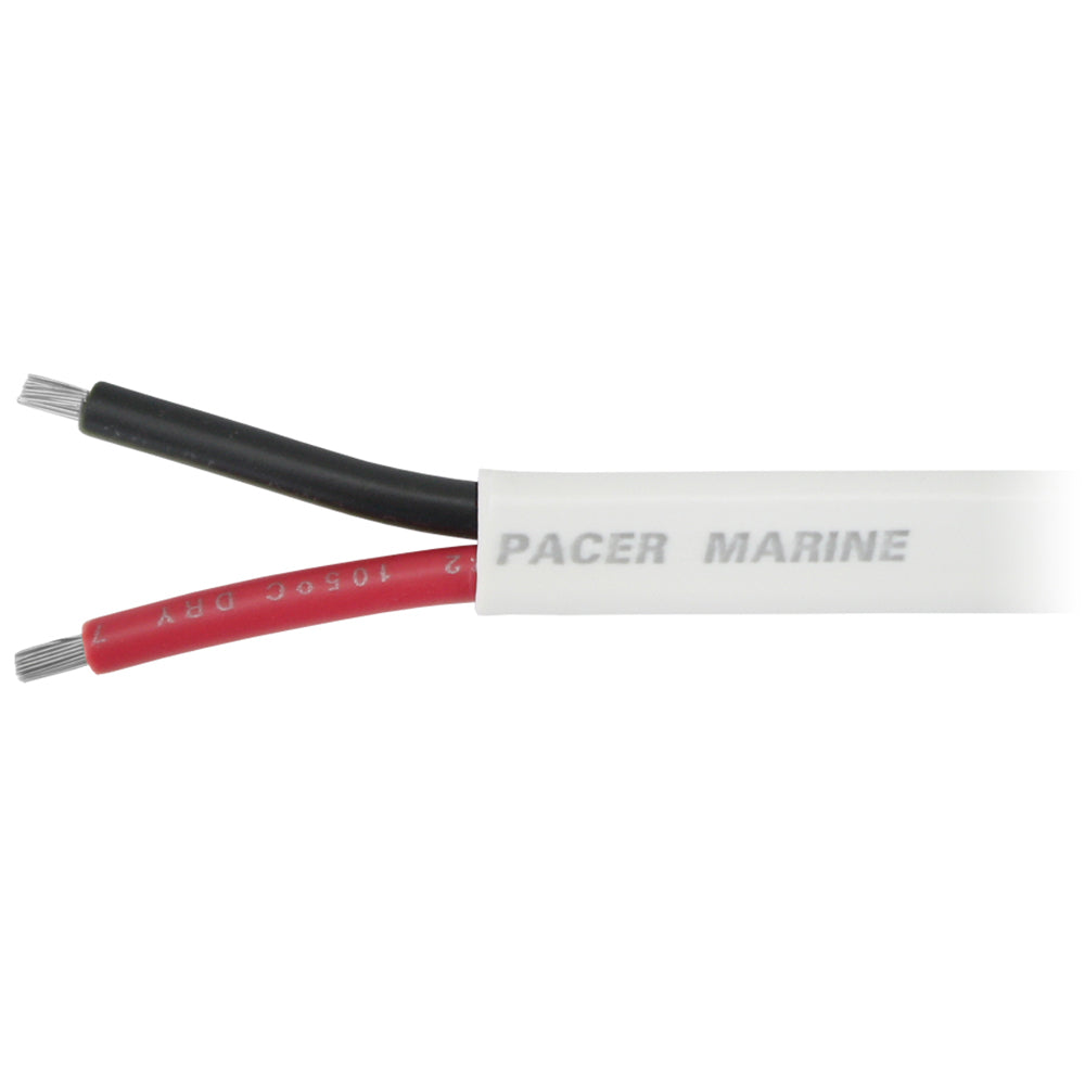 Pacer 82 AWG Duplex Cable  Flat Cable  RedBlack  Sold By The Foot W82DCFT