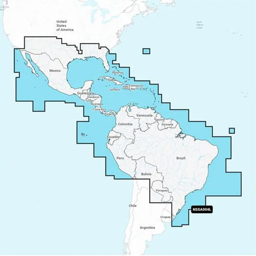 Garmin Navionics NSSA004L  Mexico the Caribbean to Brazil  Inland  Coastal Marine Chart 010C128520