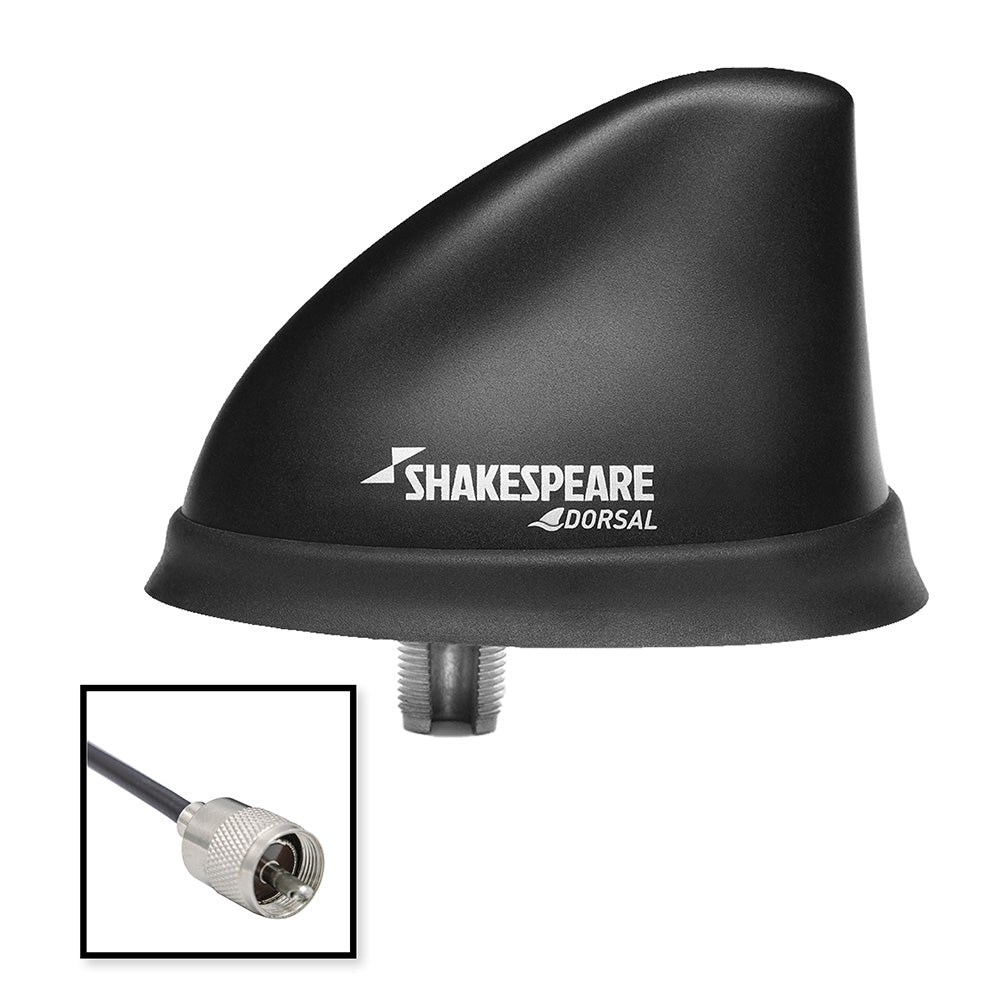 Shakespeare Dorsal Antenna Black Low Profile 26 RGB Cable wPL259 5912DSVHF