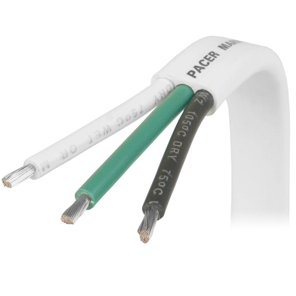 Pacer 163 AWG Triplex Cable  BlackGreenWhite  Sold By The Foot W163FT