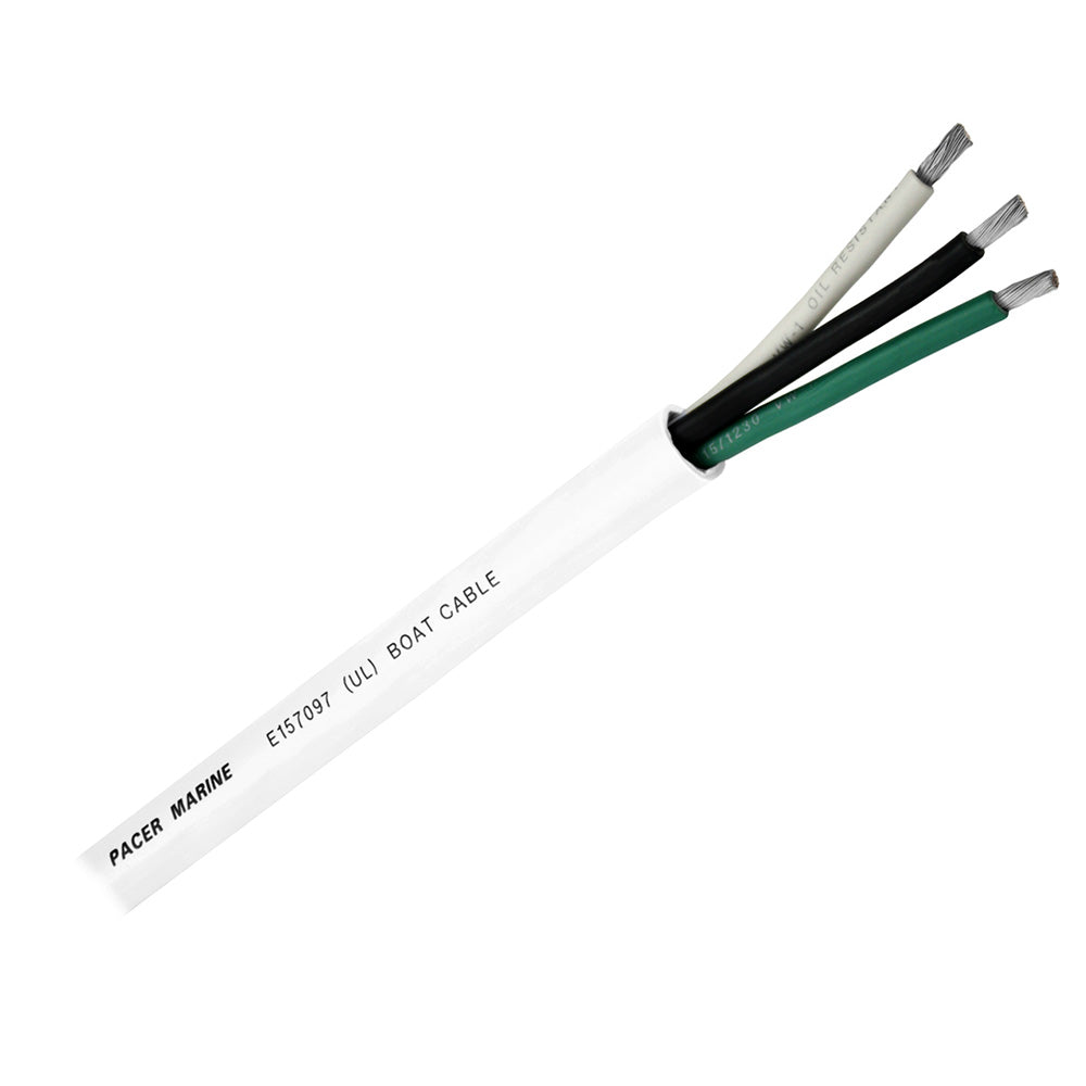 Pacer Round 3 Conductor Cable  100  103 AWG  Black Green  White WR103100